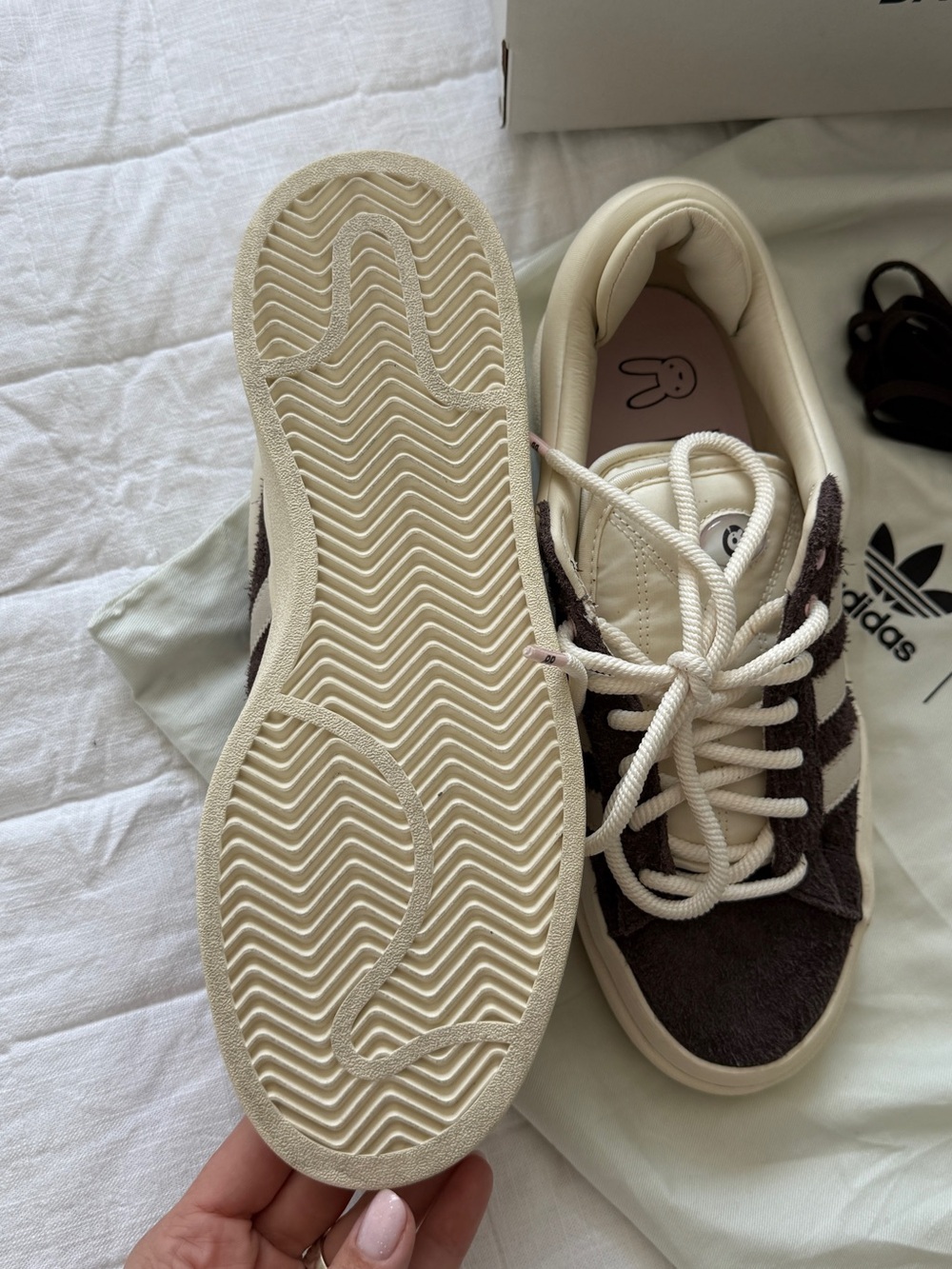 adidas x Bad Bunny Women’s Cream & Brown Suede Sneakers - Picture 3 of 6